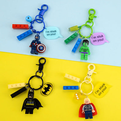 Llavero super heroes Bloques construcción
